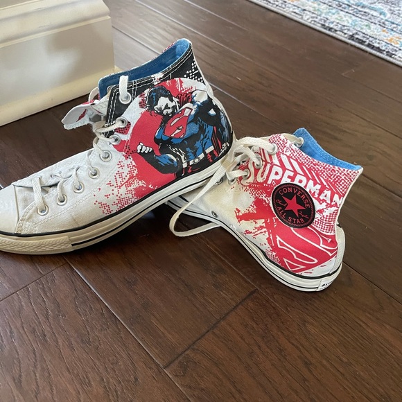 Superman High Top Converse canvas sneakers